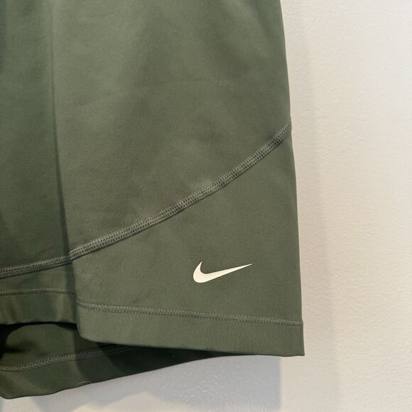 Nike Pro Dri-Fit Shorts Stretch 3" inseam Gym Women XXL Sage Green AO9977-326 - Picture 2 of 8